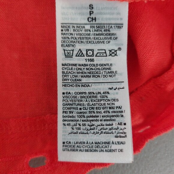 OLD NAVY Orange Dress Small Cami Top Midi Length Crochet Trim A Line Fall Season - Picture 11 of 15